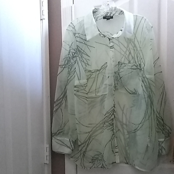 Ladies alfani sheer blouse 2x - Picture 1 of 9